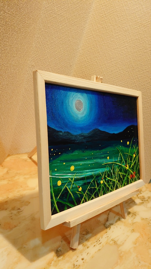 油絵 ほたるの里