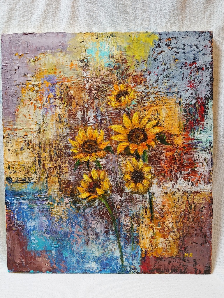 油絵 ひまわり