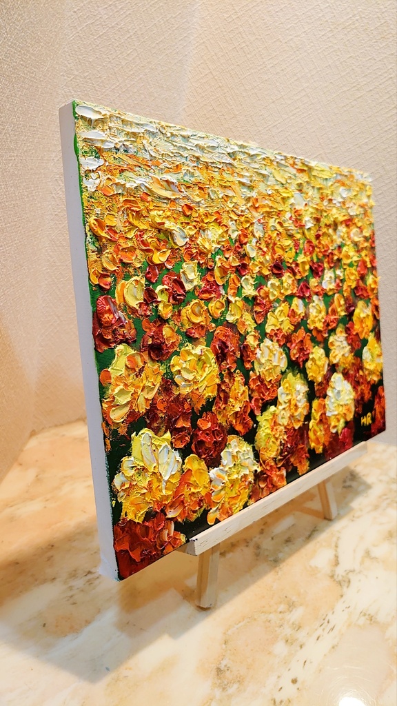 油絵 マリーゴールド