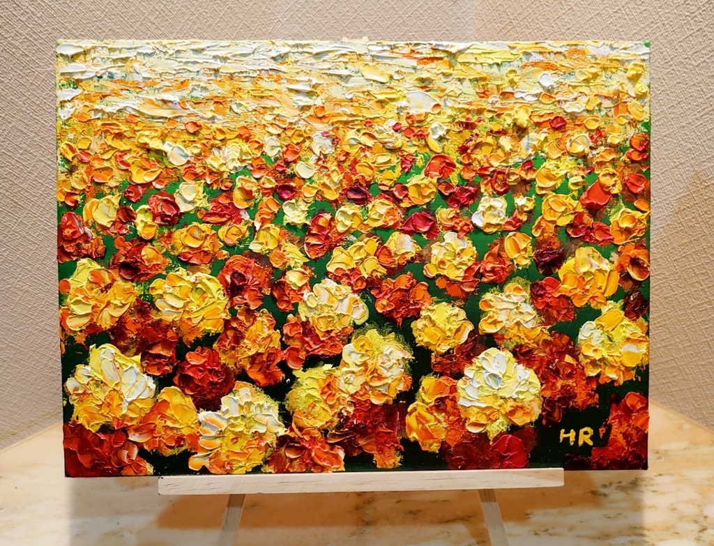 油絵 マリーゴールド