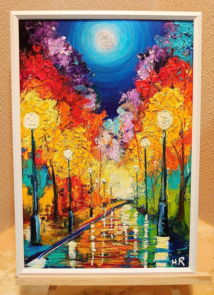 油絵 絵画 【ライトアップ】