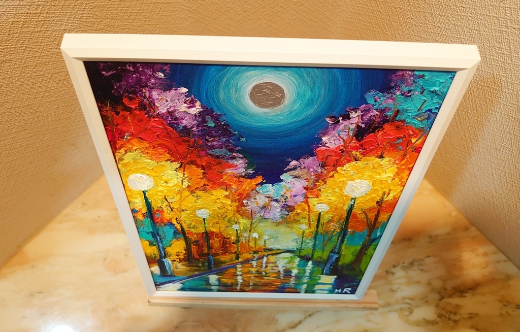 油絵 絵画 【ライトアップ】