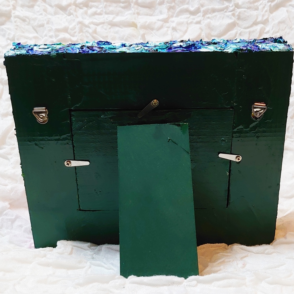 油絵 ミニ絵画【花の道】