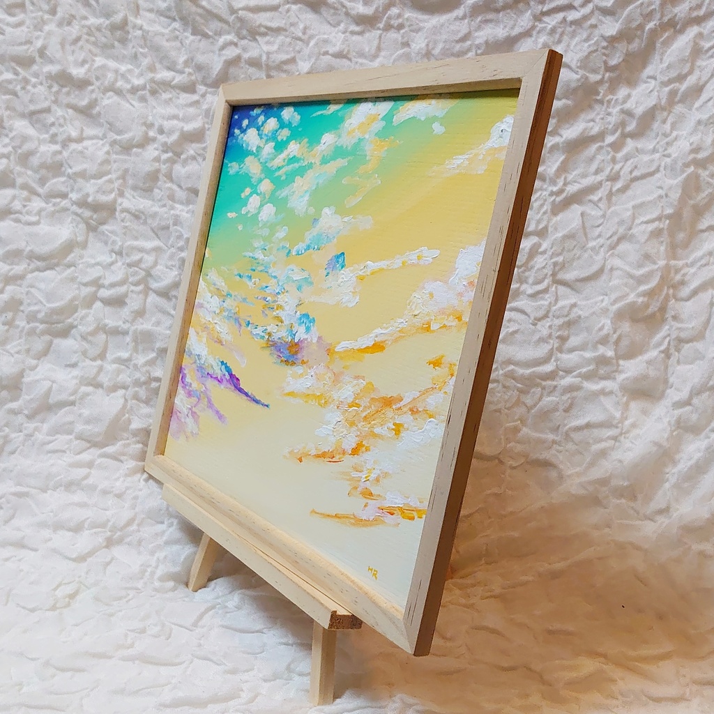 油絵 絵画【朝焼けの空】