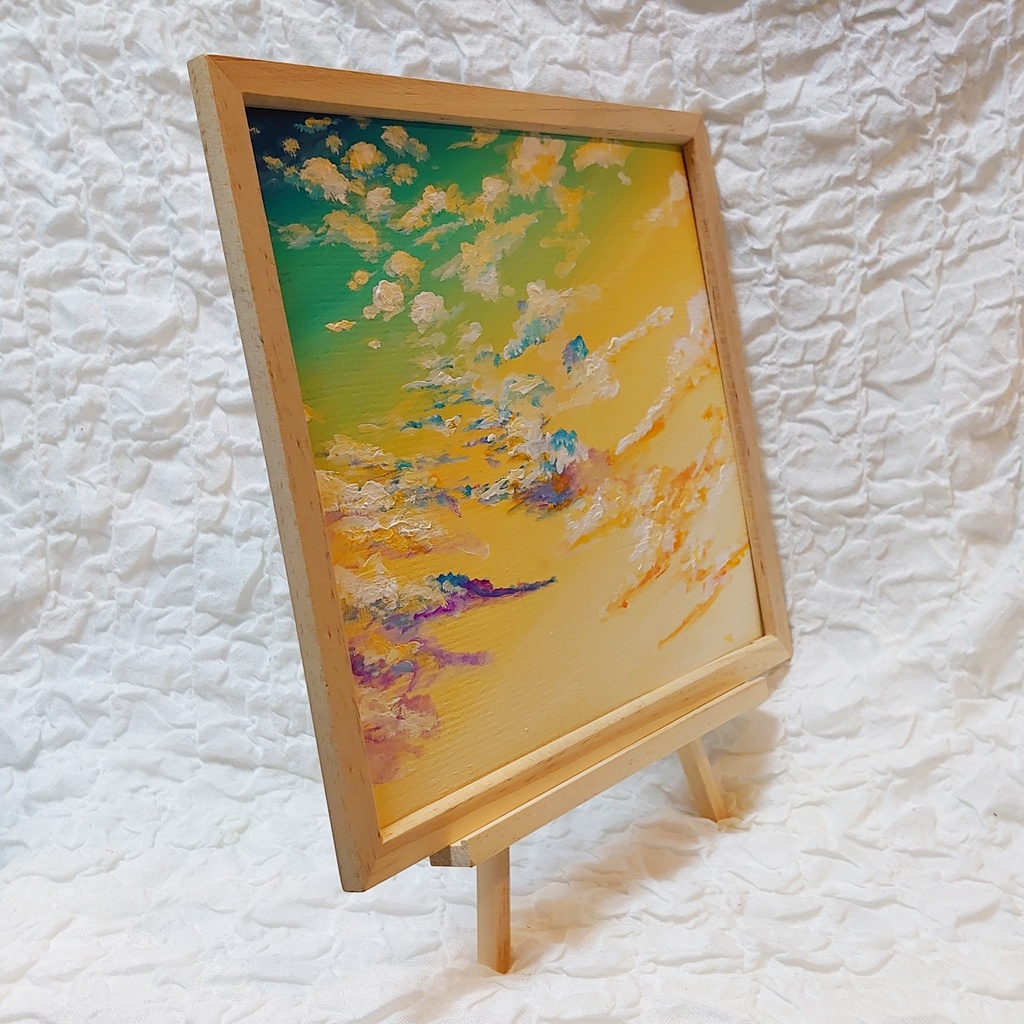 油絵 絵画【朝焼けの空】