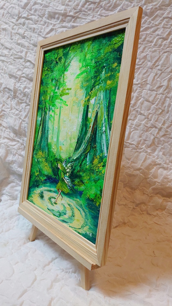油絵 絵画【森の妖精】