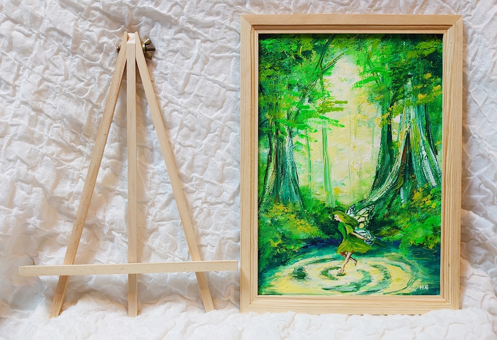 油絵 絵画【森の妖精】
