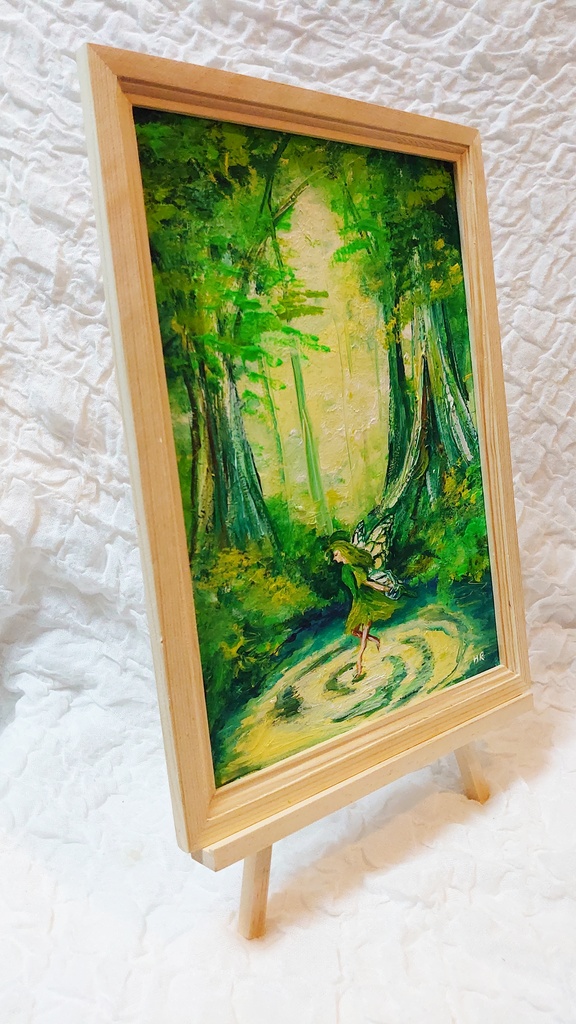 油絵 絵画【森の妖精】