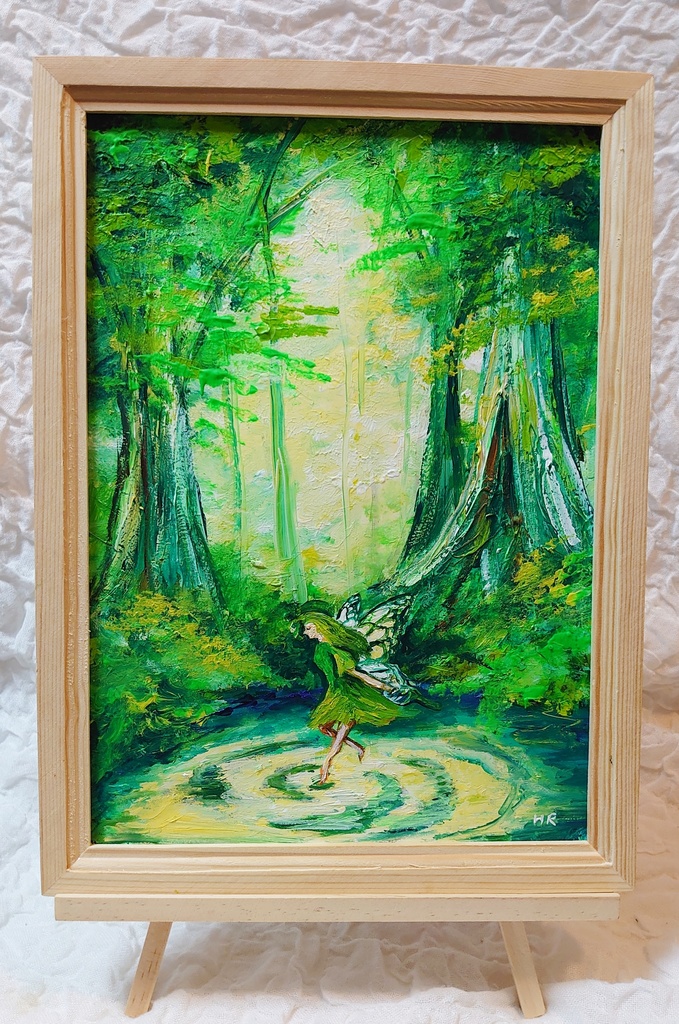 油絵 絵画【森の妖精】
