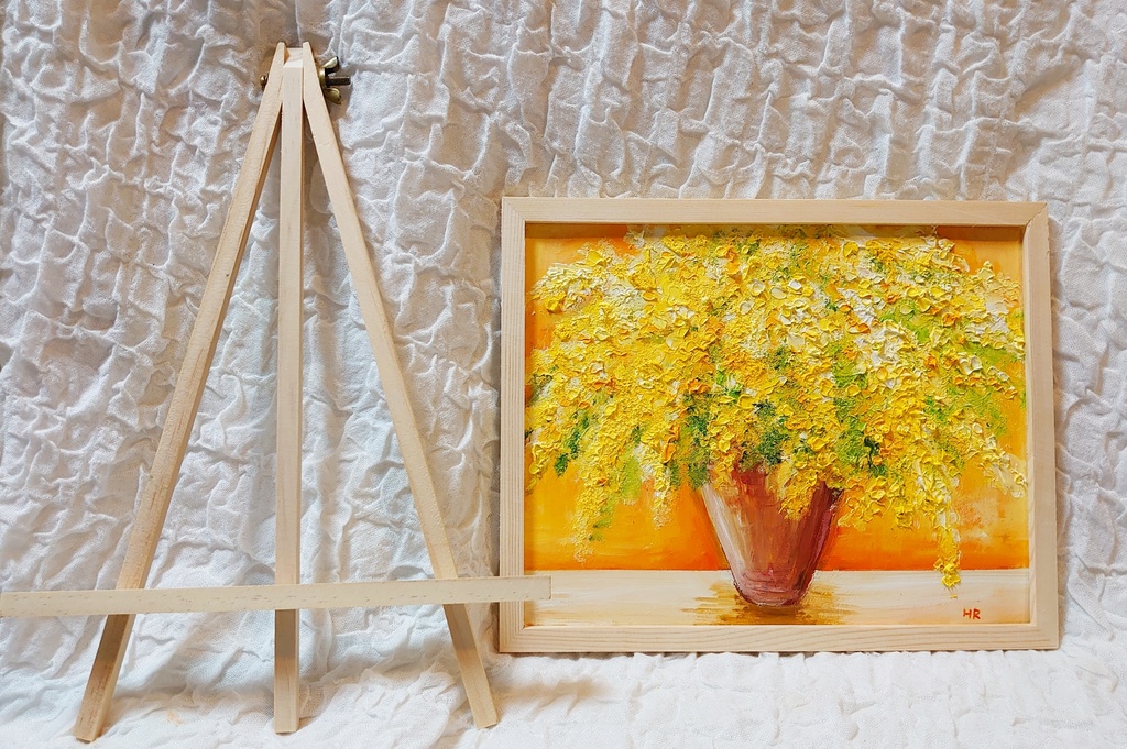 油絵 絵画【ミモザ】
