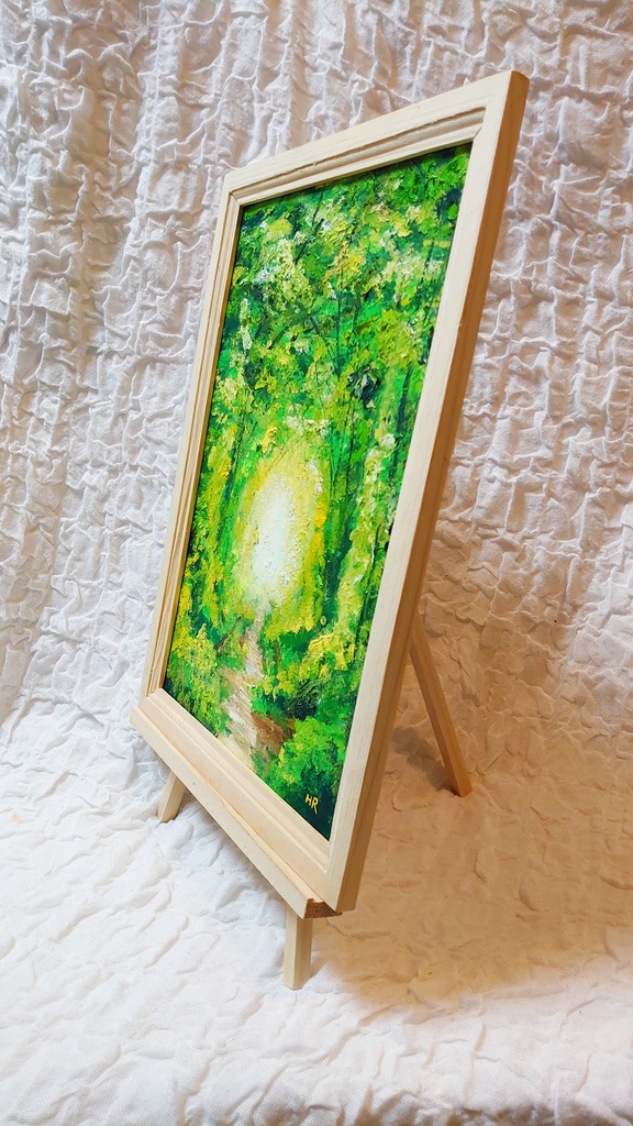 油絵 絵画【森のトンネル】