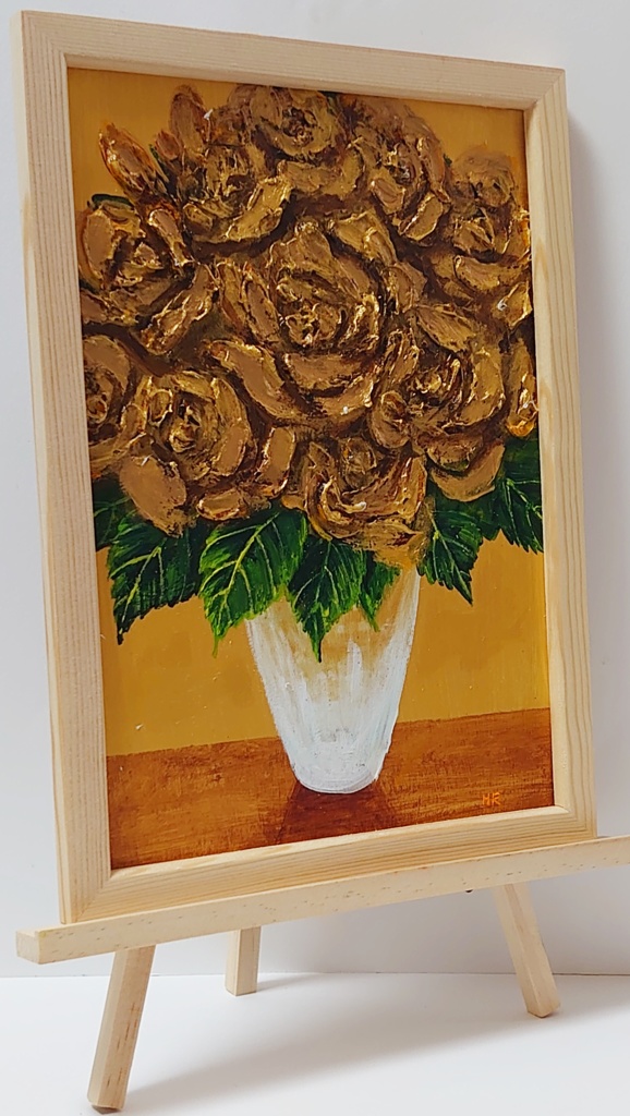 油絵 絵画【黄金のバラ】