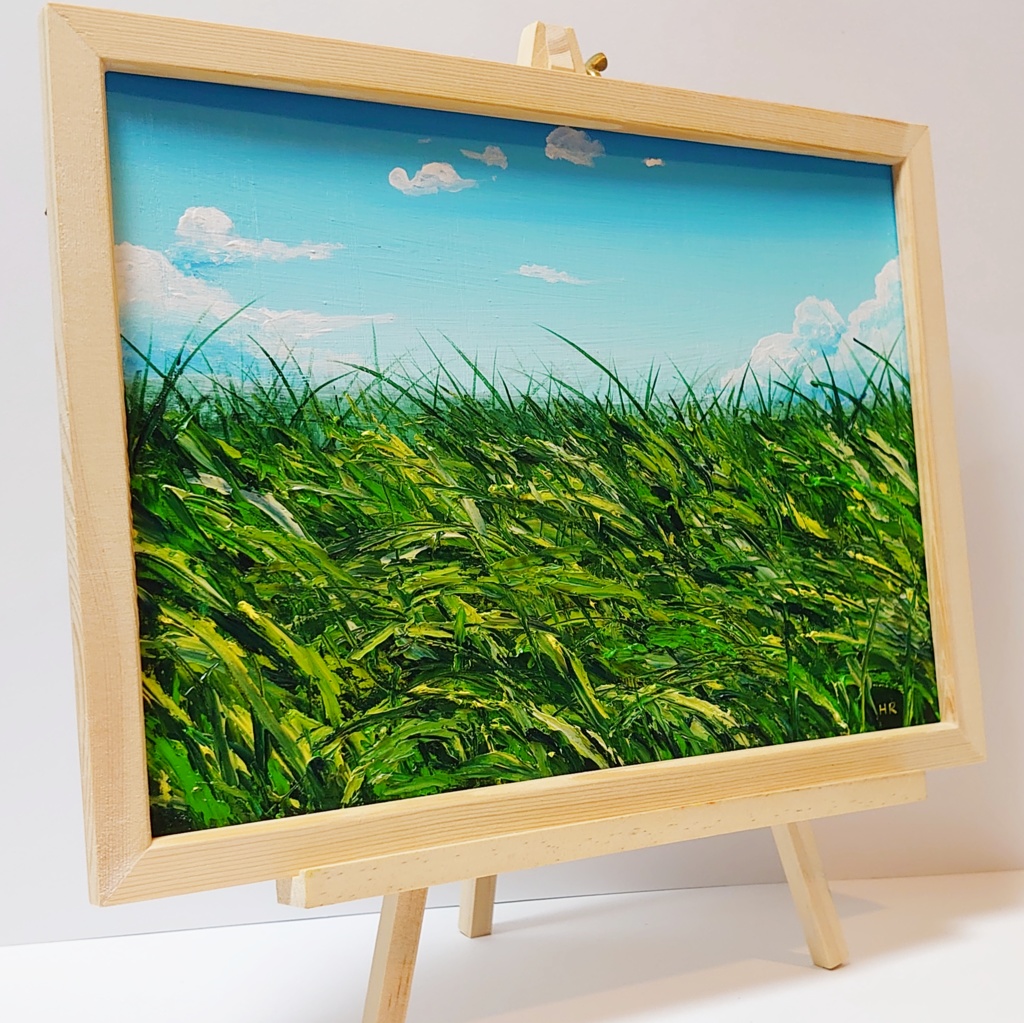 油絵 絵画 【風に揺れる】