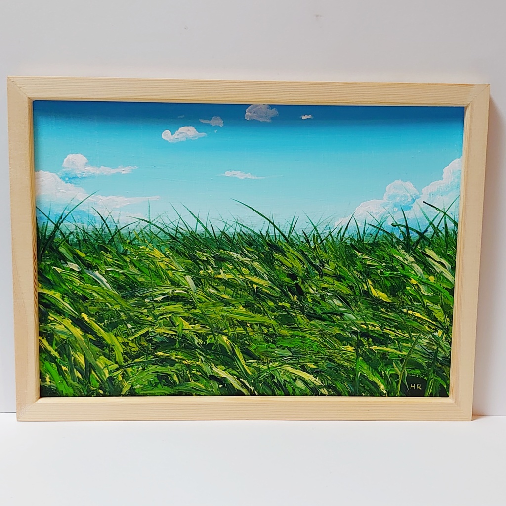 油絵 絵画 【風に揺れる】