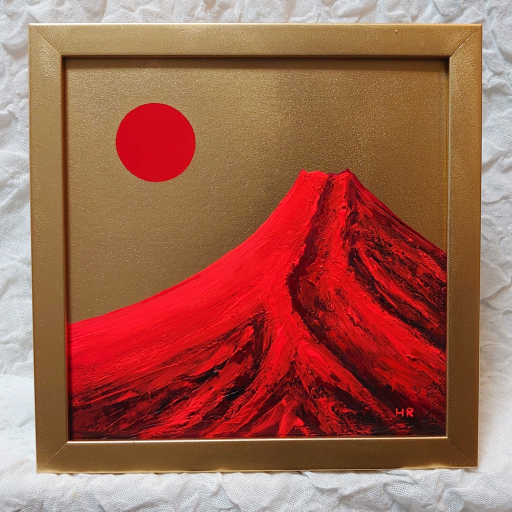 アクリル絵　富士山