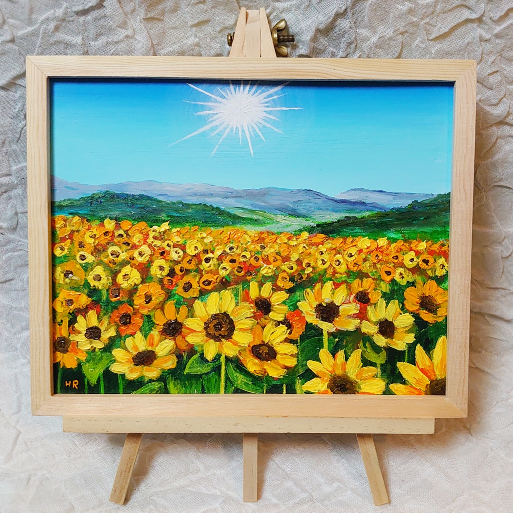 油絵 絵画【夏の風景】