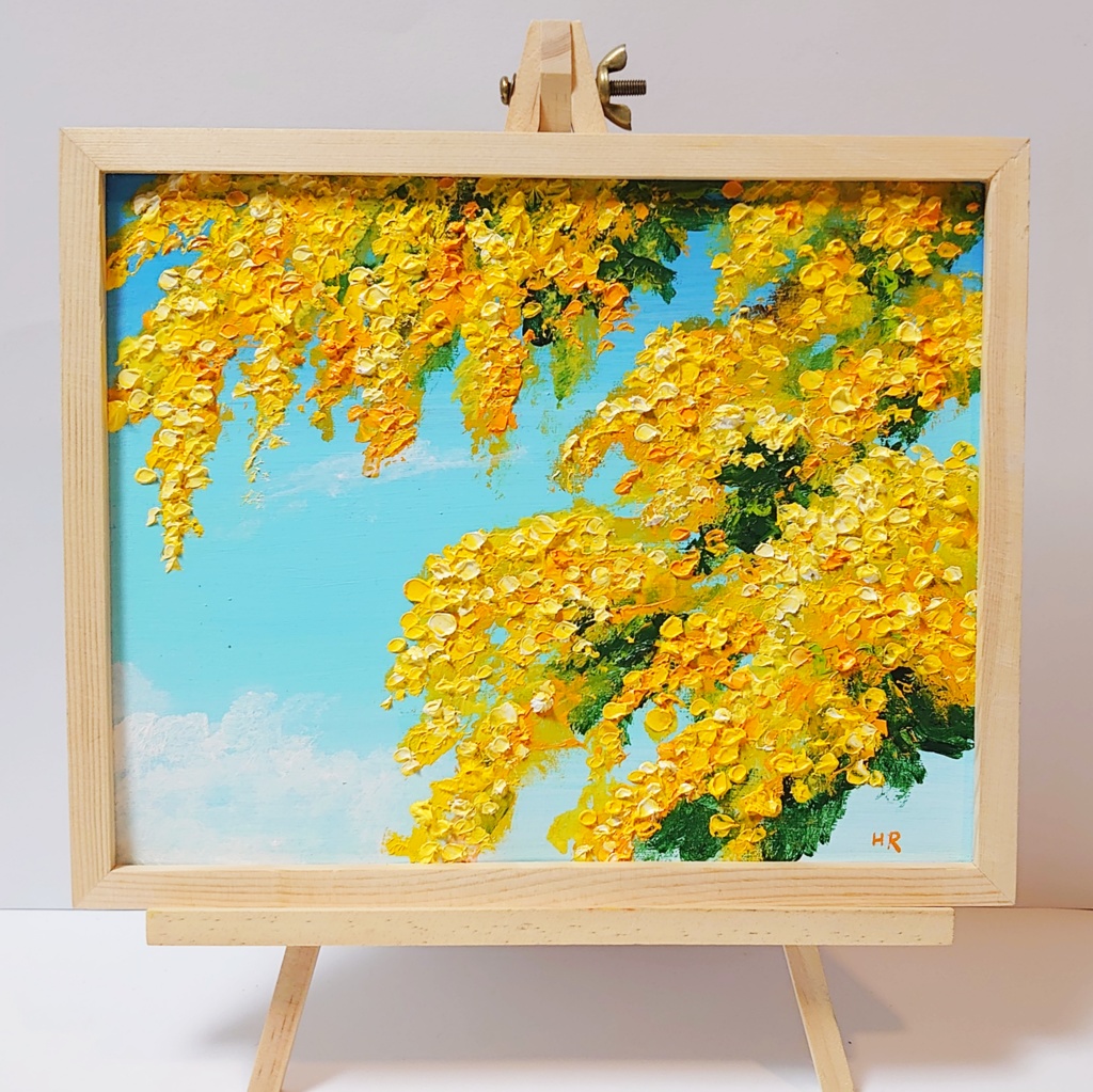 油絵 絵画【ミモザの空】 - arashi1783 - BOOTH