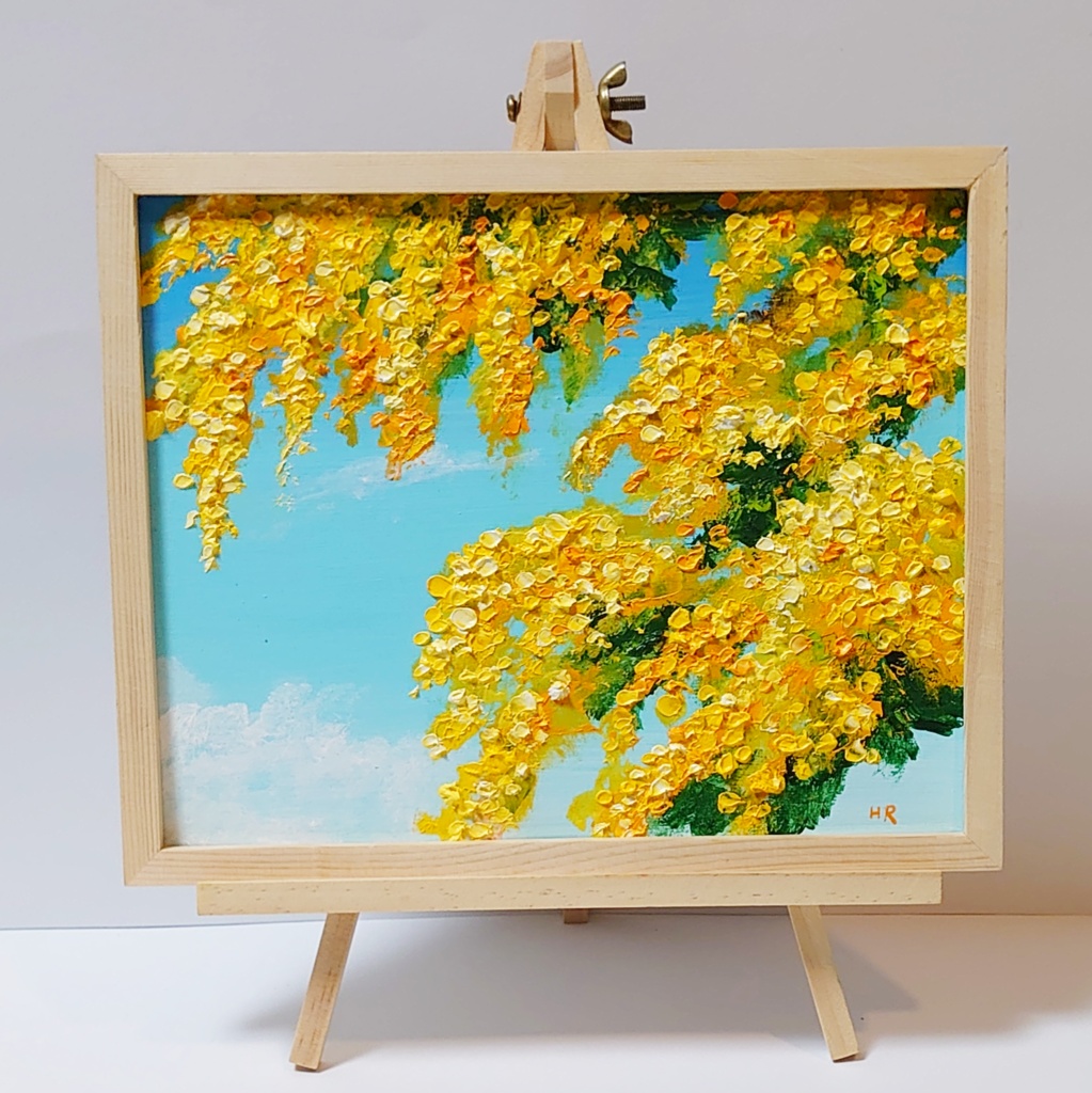油絵 絵画【ミモザの空】 - arashi1783 - BOOTH
