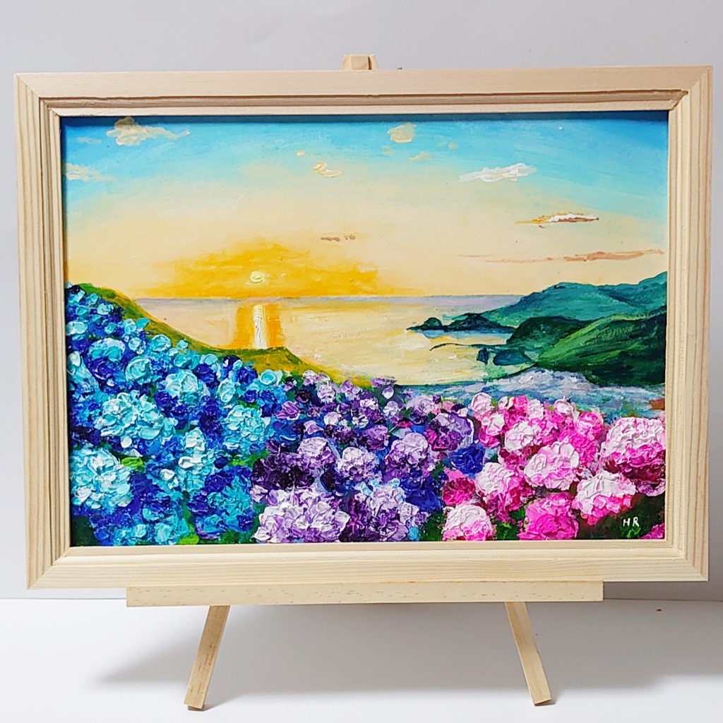 販促モール 油絵 絵画 【海と紫陽花】 | www.pro13.pnp.gov.ph