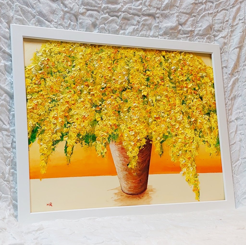 油絵 絵画 【ミモザ】