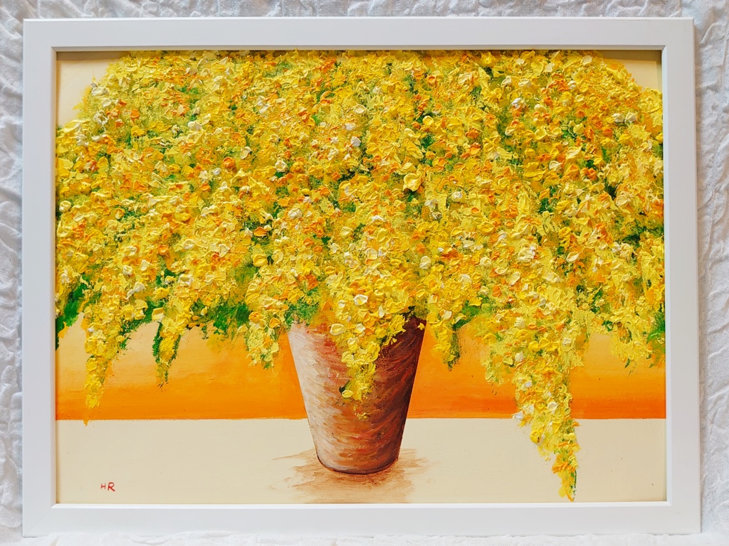 油絵 絵画 【ミモザ】