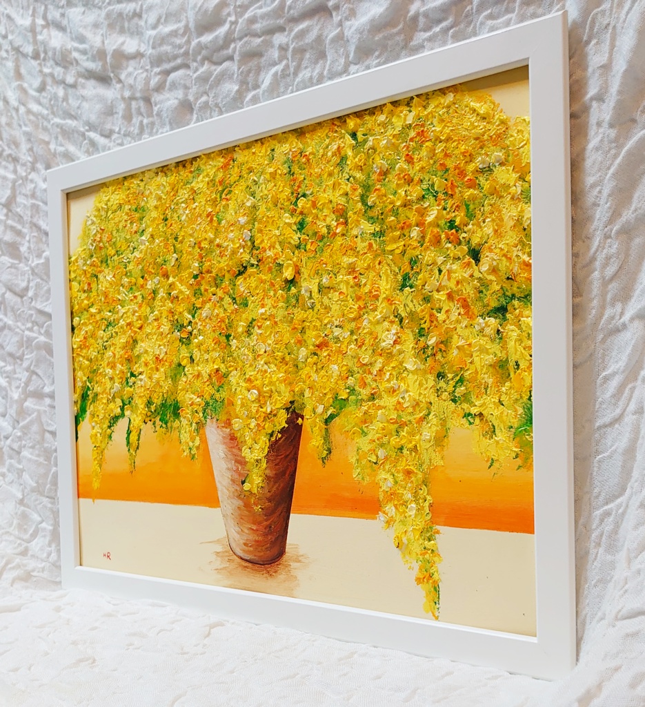 油絵 絵画 【ミモザ】