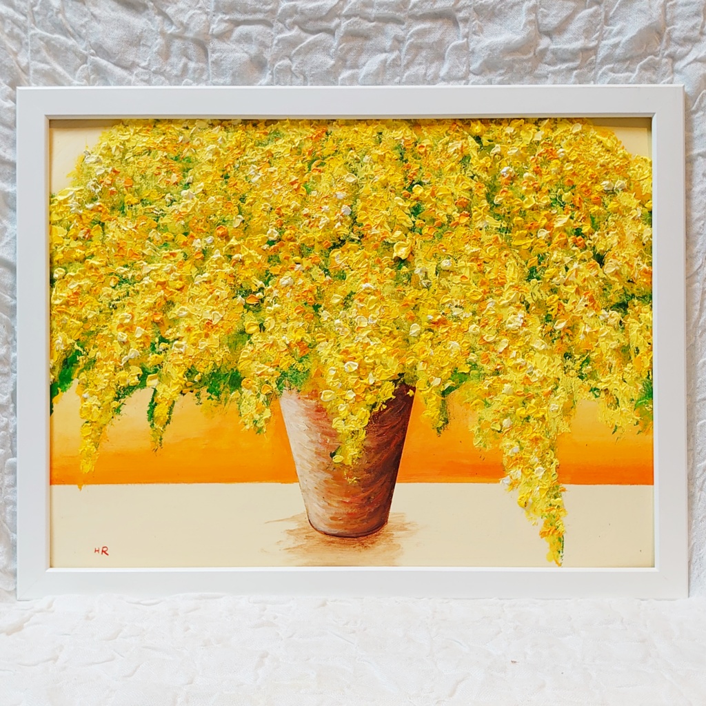 油絵 絵画 【ミモザ】