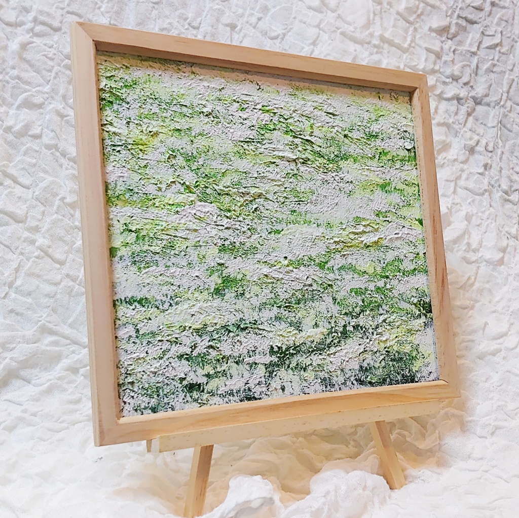 油絵 絵画【かすみ草畑】