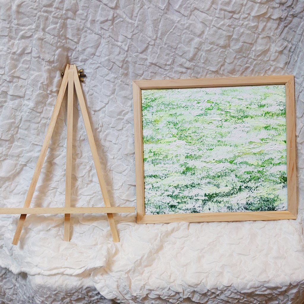 油絵 絵画【かすみ草畑】