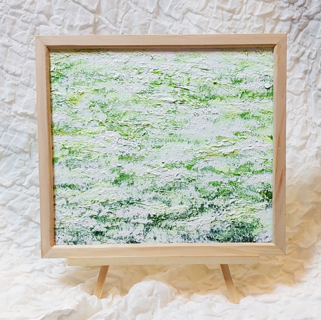 油絵 絵画【かすみ草畑】