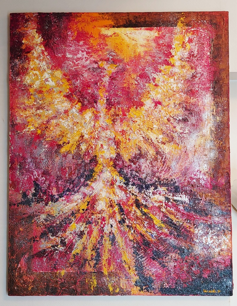 油絵 絵画【火の鳥】