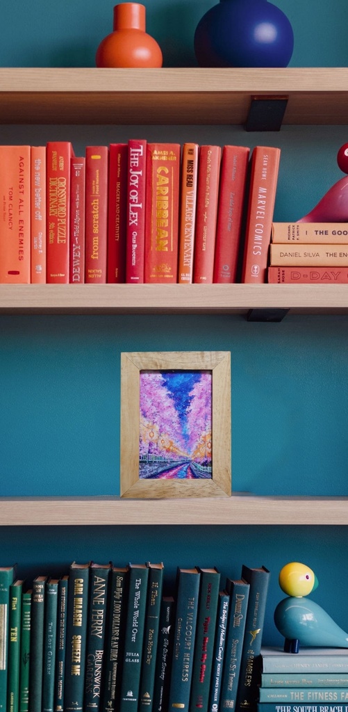 ポスターカード【河川の夜桜】