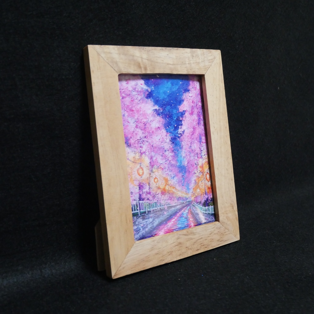 ポスターカード【河川の夜桜】