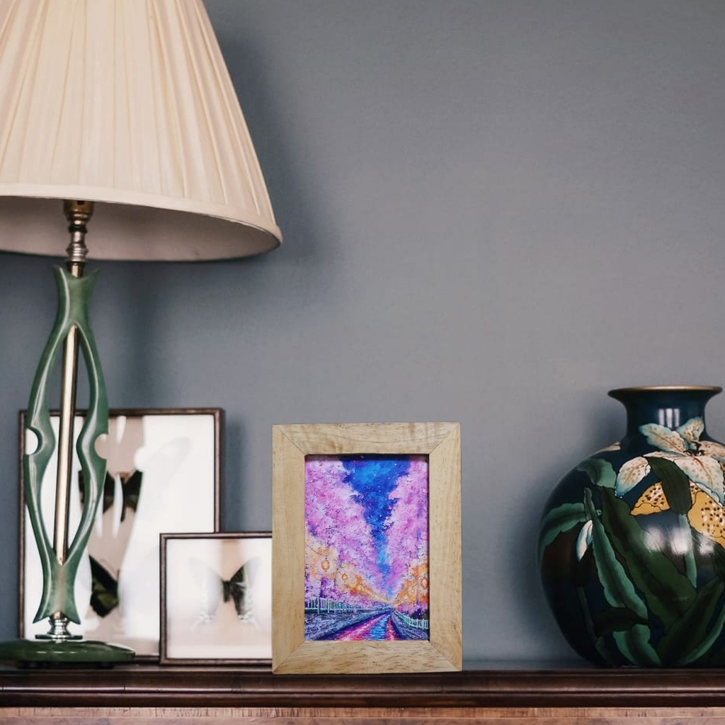 ポスターカード【河川の夜桜】