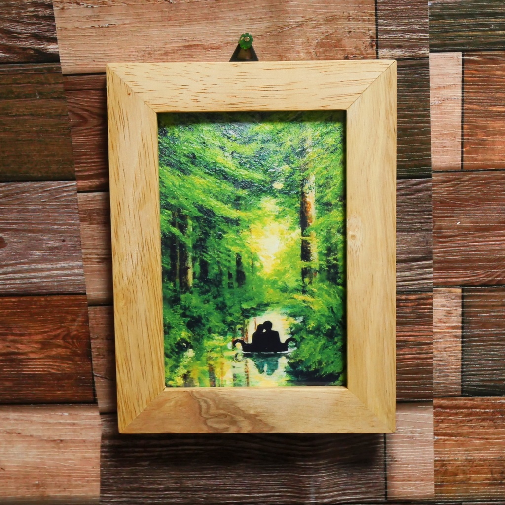 ポスターカード【緑の小舟に乗った恋人たち】