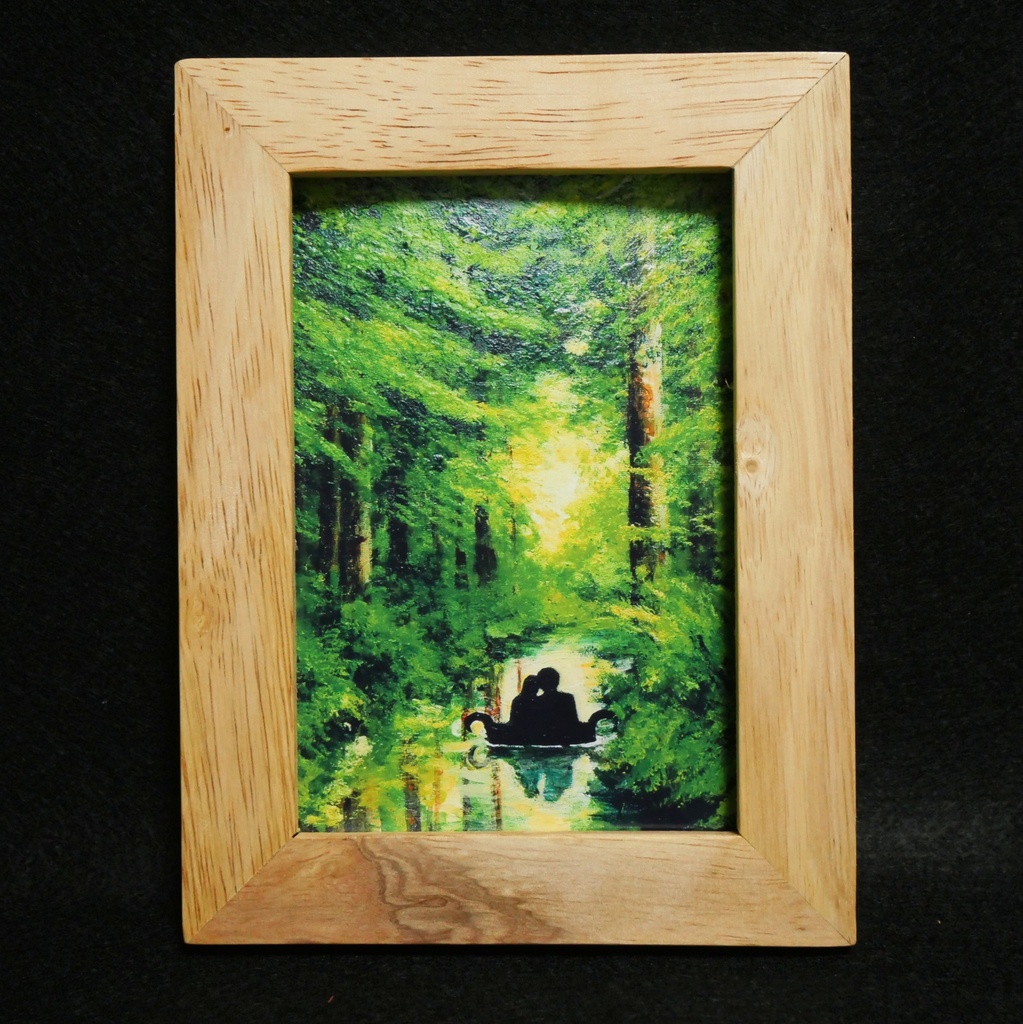 ポスターカード【緑の小舟に乗った恋人たち】