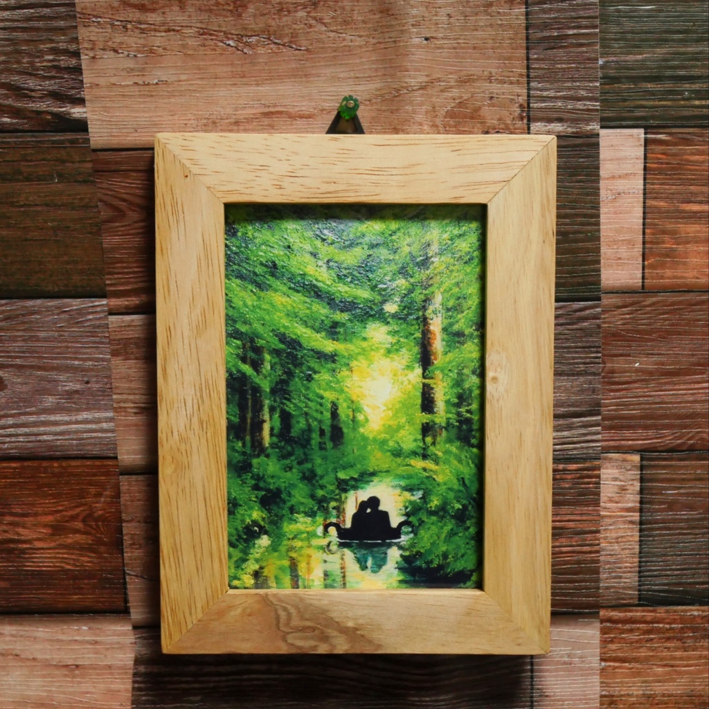 ポスターカード【緑の小舟に乗った恋人たち】