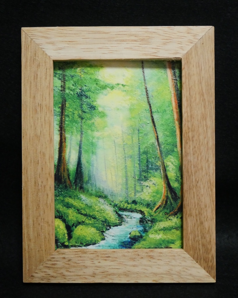 アートポスターカード【新緑の渓谷】