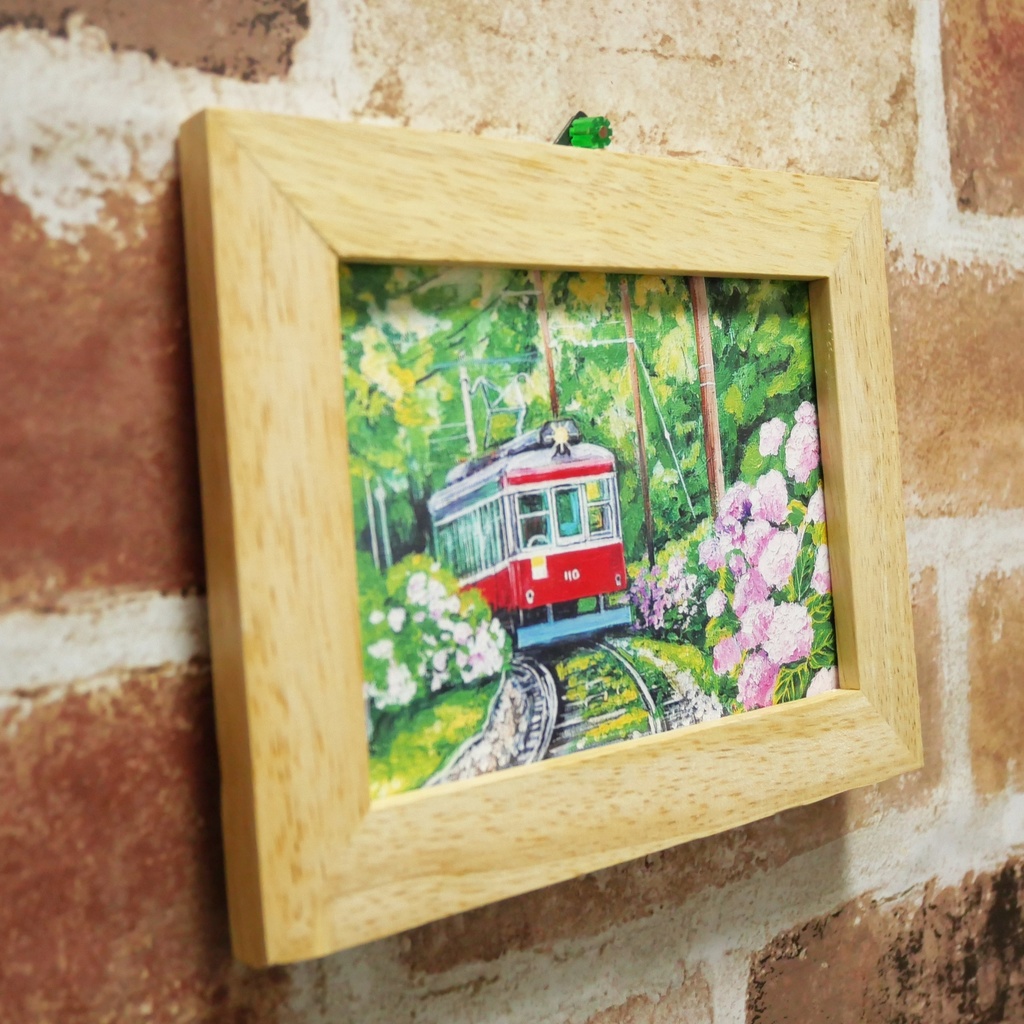 ポスターカード【紫陽花薫る箱根登山鉄道】