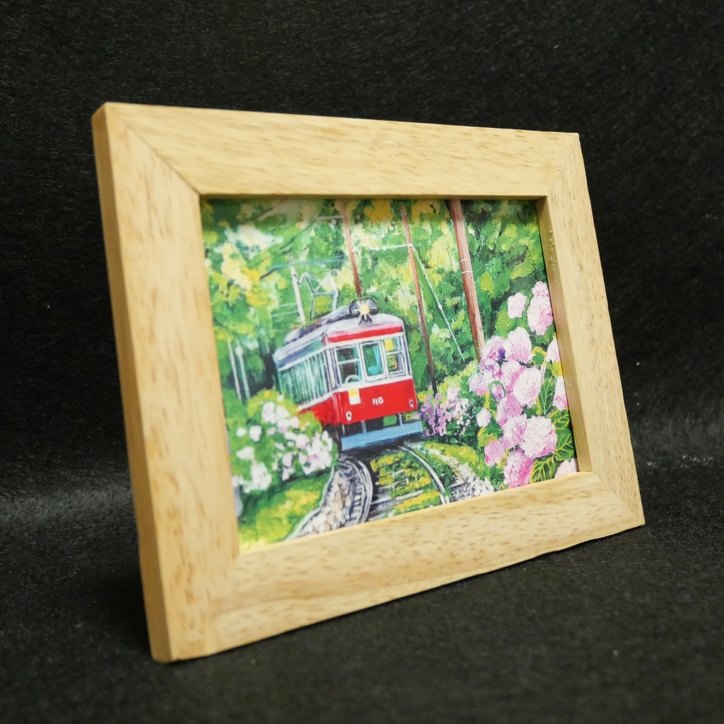 ポスターカード【紫陽花薫る箱根登山鉄道】