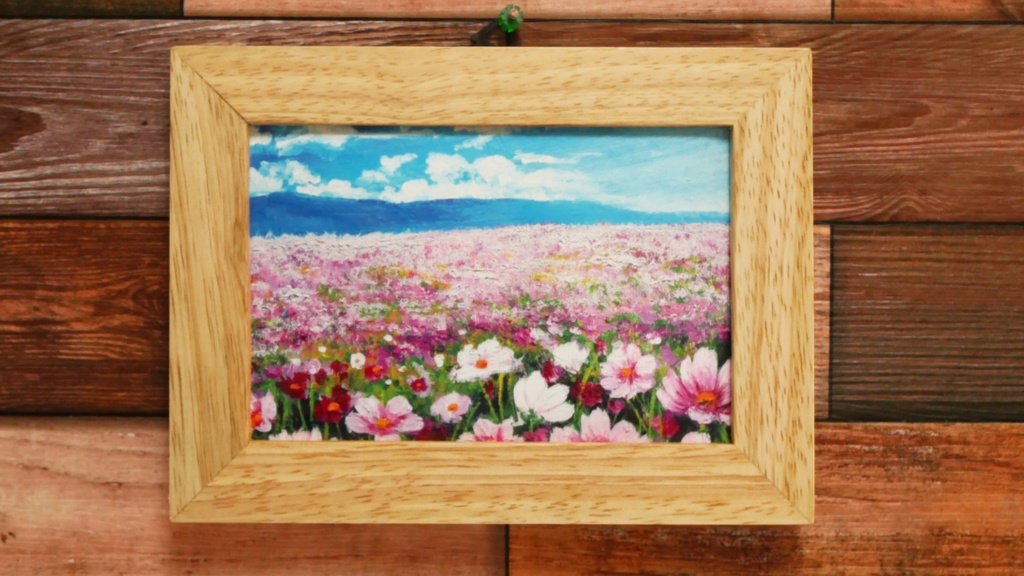 ポスターカード【コスモス畑と秋空】