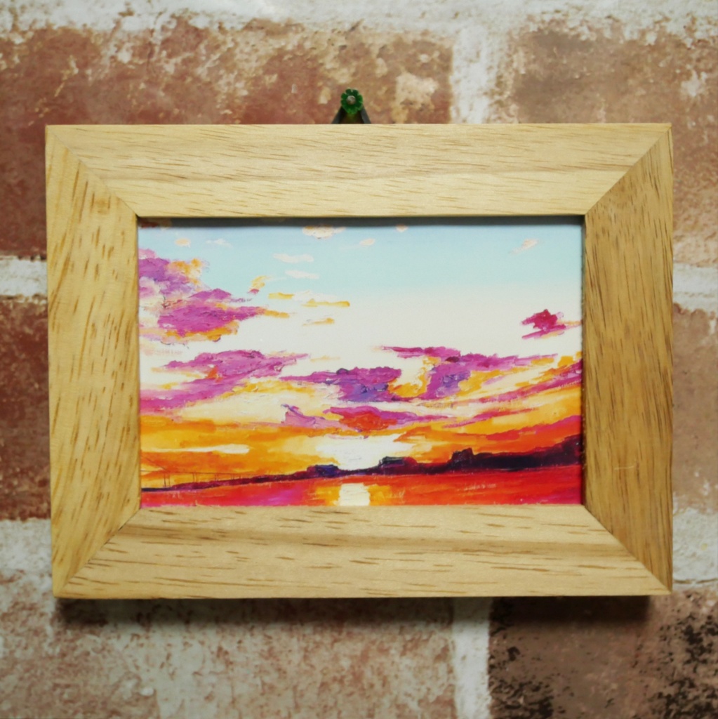 ポスターカード【朝焼けの町】