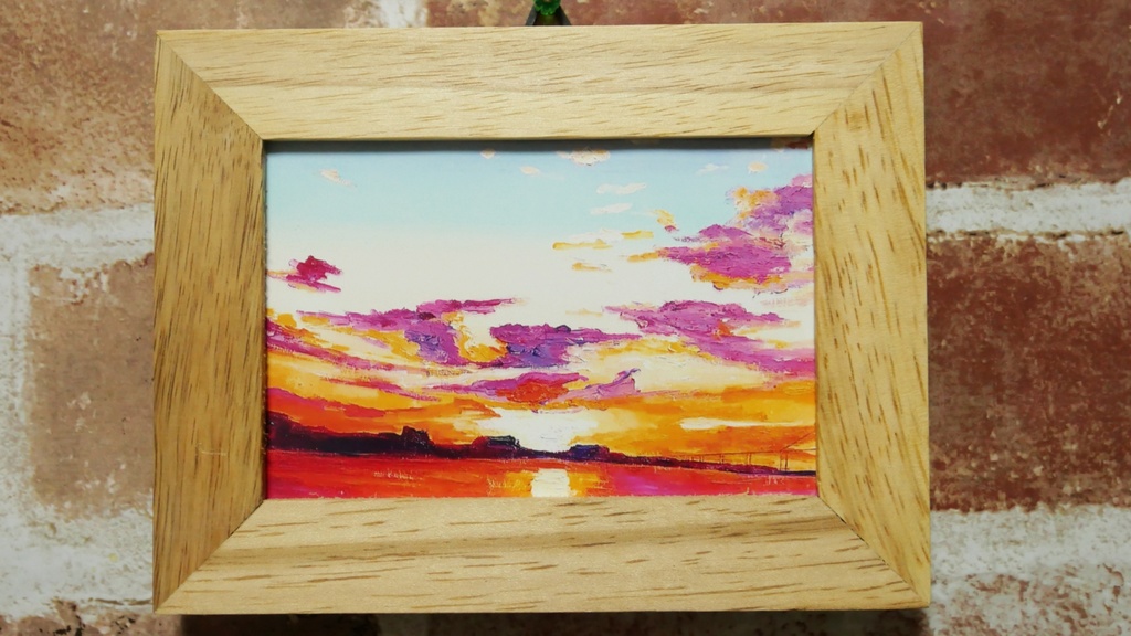 ポスターカード【朝焼けの町】