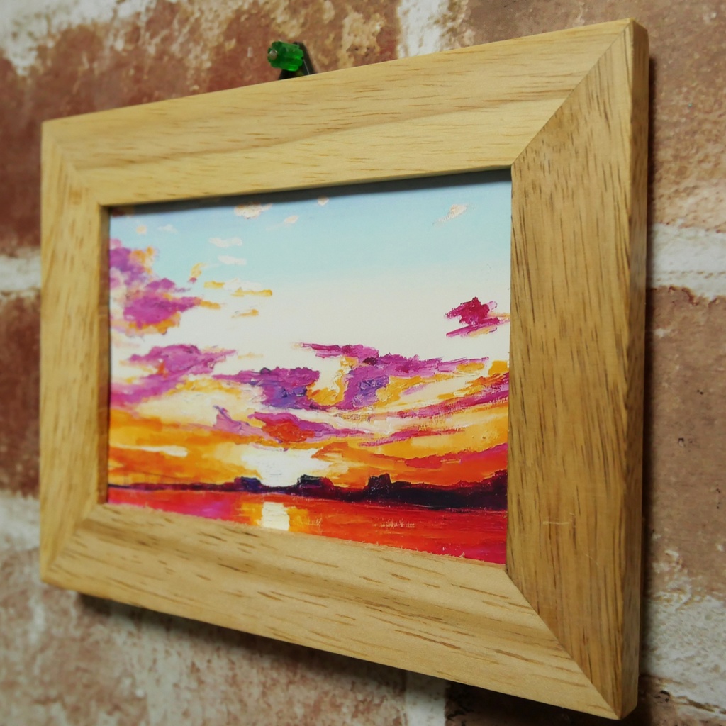 ポスターカード【朝焼けの町】