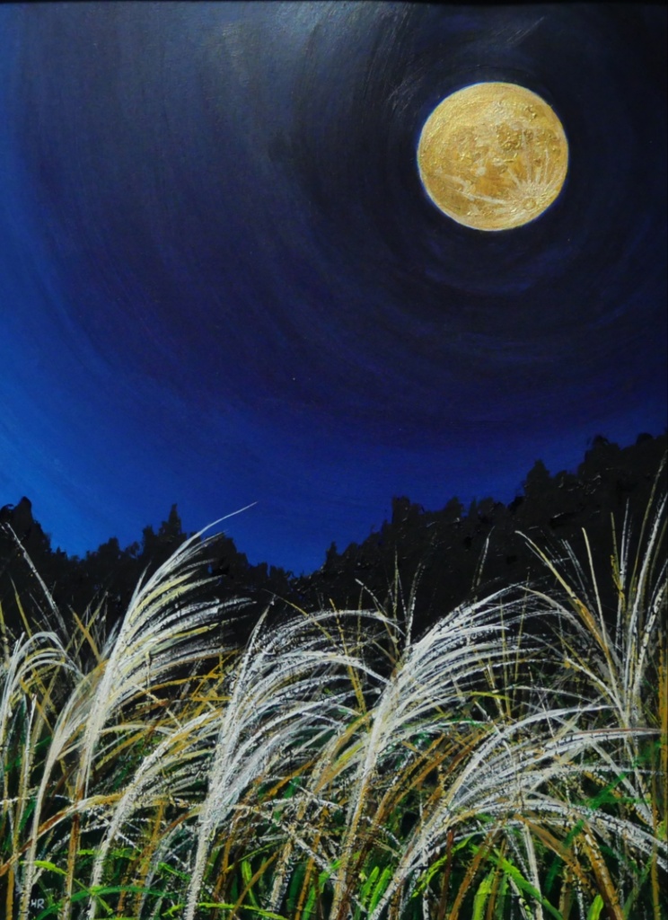 ポスターカード【十五夜の黄金の月】