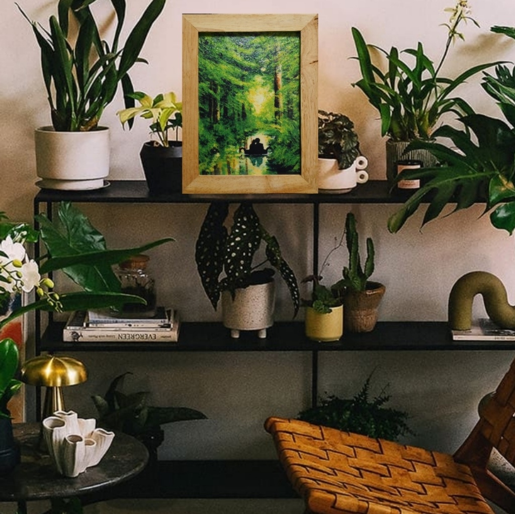 ポスターカード2L【緑の小舟に乗った恋人たち】