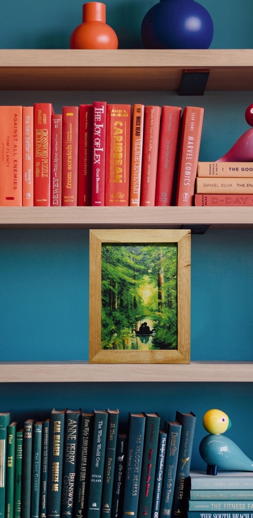 ポスターカード2L【緑の小舟に乗った恋人たち】