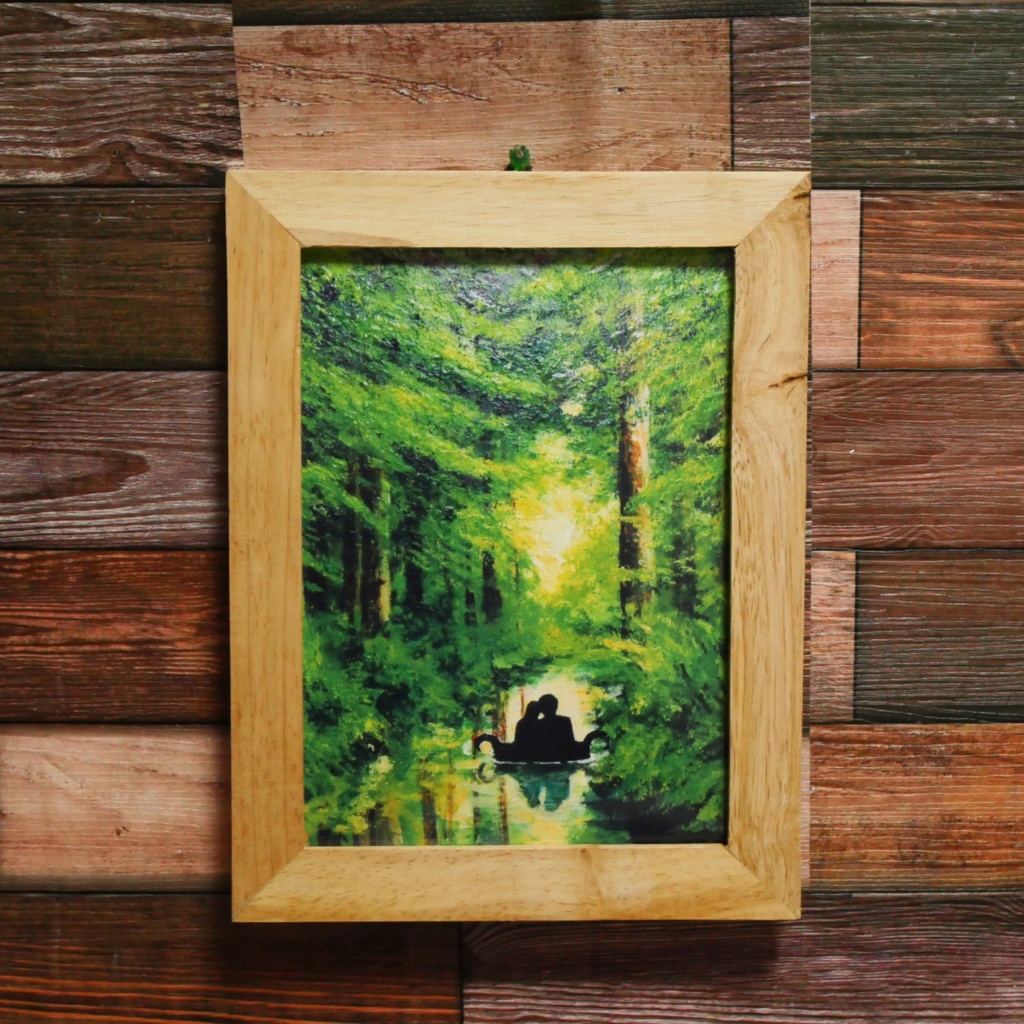 ポスターカード2L【緑の小舟に乗った恋人たち】