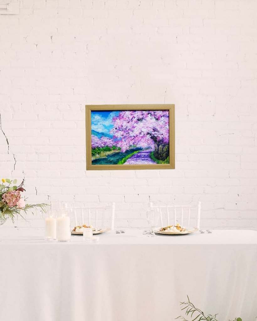 油絵 油彩 油彩画 絵 絵画 【Çherry blossom road】