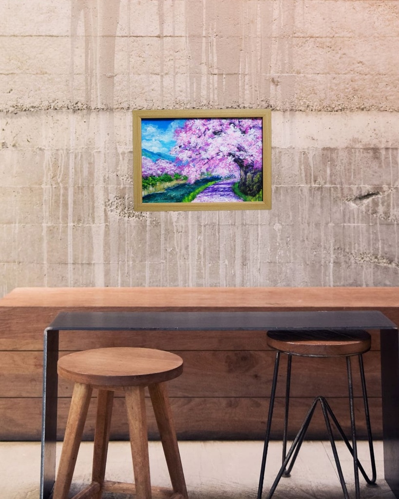 油絵 油彩 油彩画 絵 絵画 【Çherry blossom road】